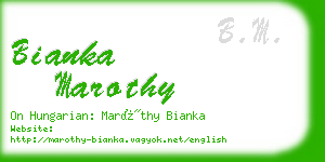 bianka marothy business card